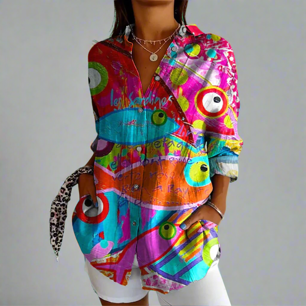 Delia | Blusa Vintage de Tejido Premium con Detalles Hechos a Mano