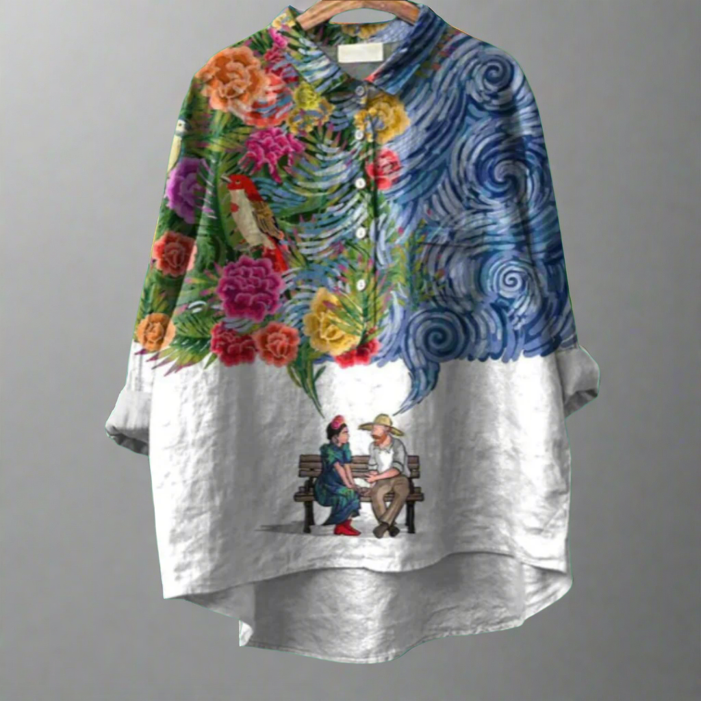 Renate | Blusa larga elegante de tejido premium
