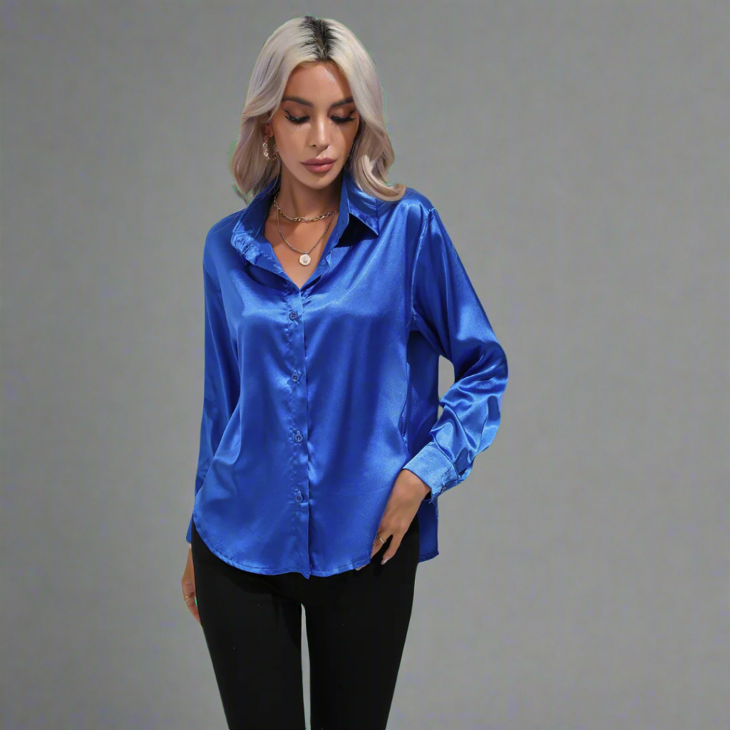 Xaveria | Blusa de satén premium con un brillo elegante