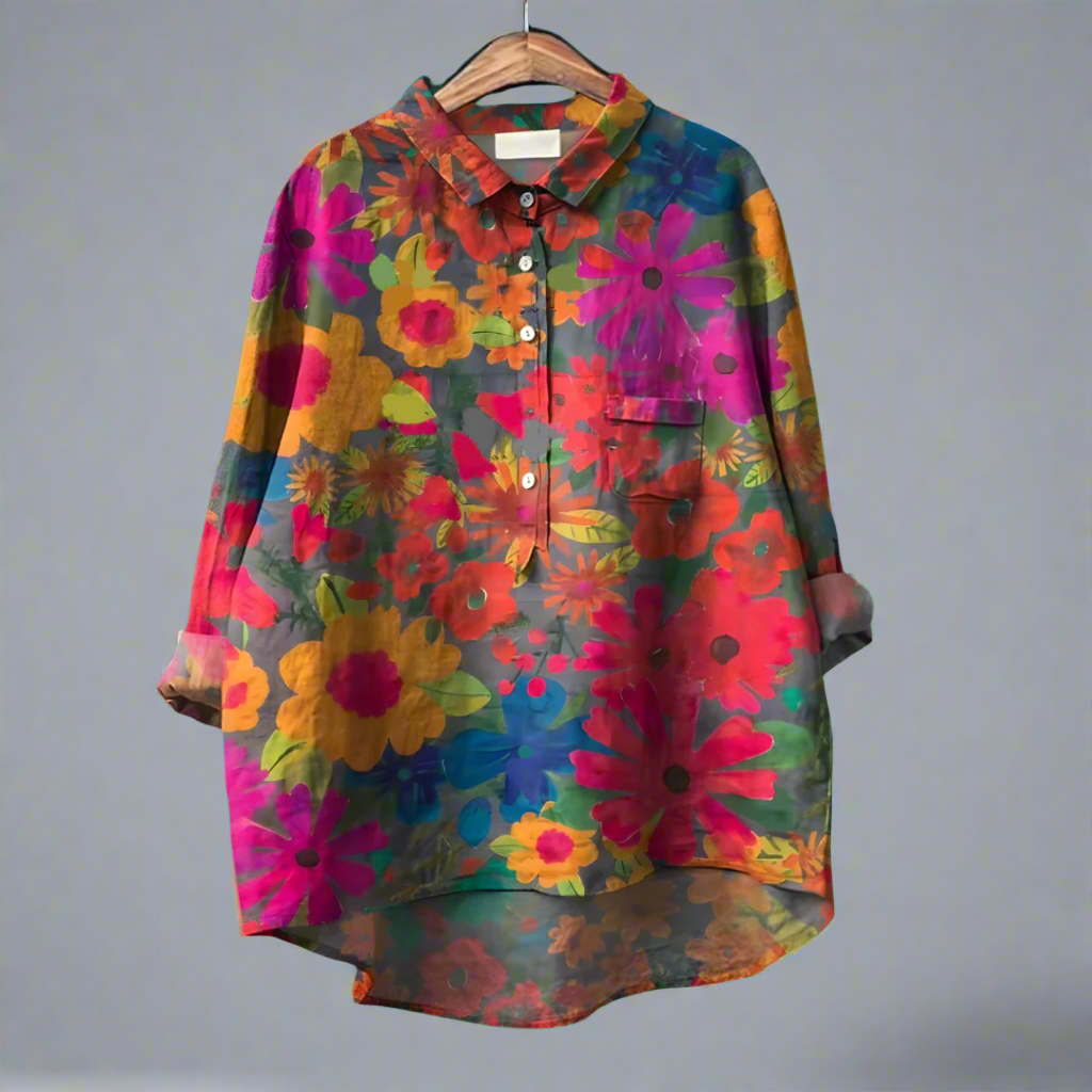 Renate | Blusa larga elegante de tejido premium