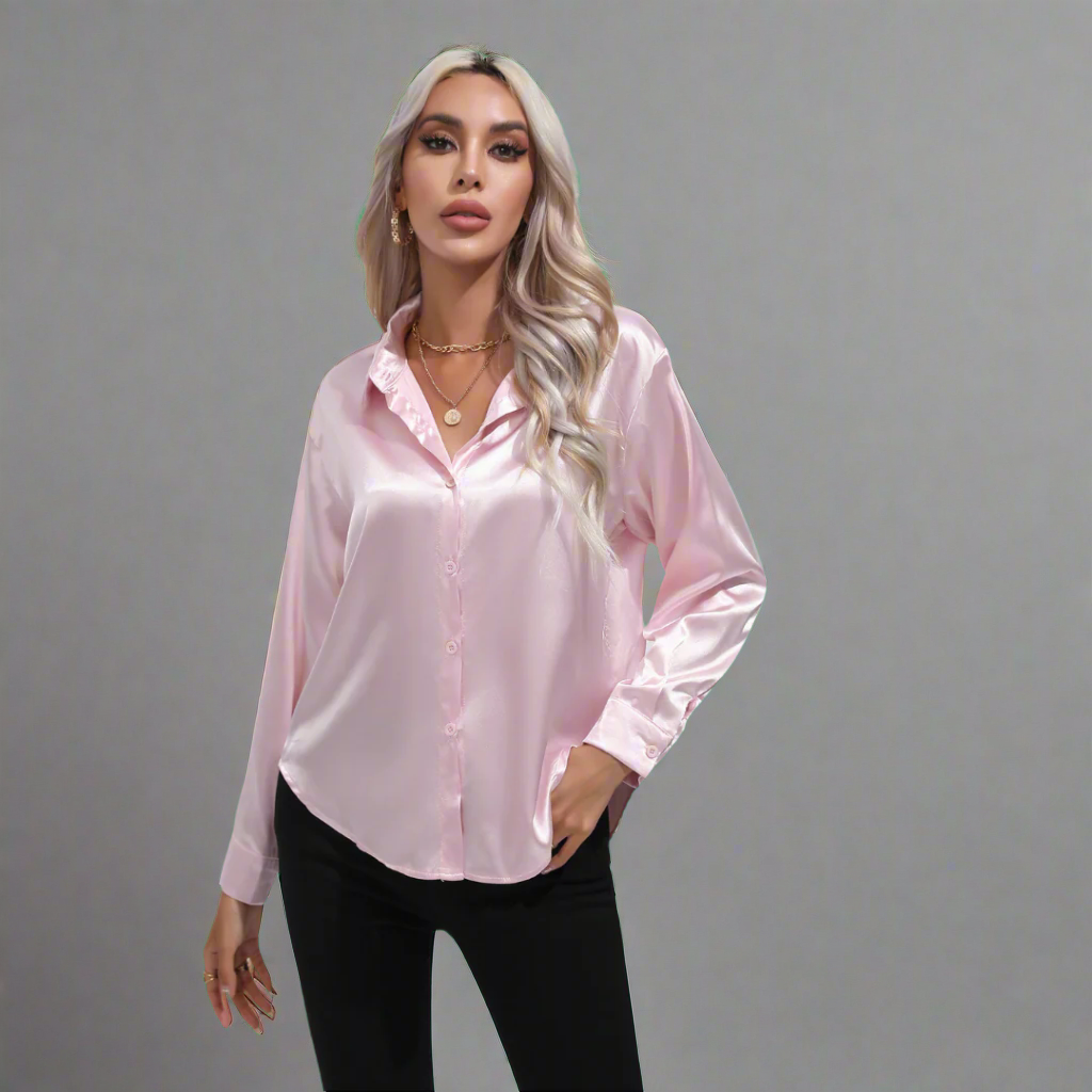 Xaveria | Blusa de satén premium con un brillo elegante