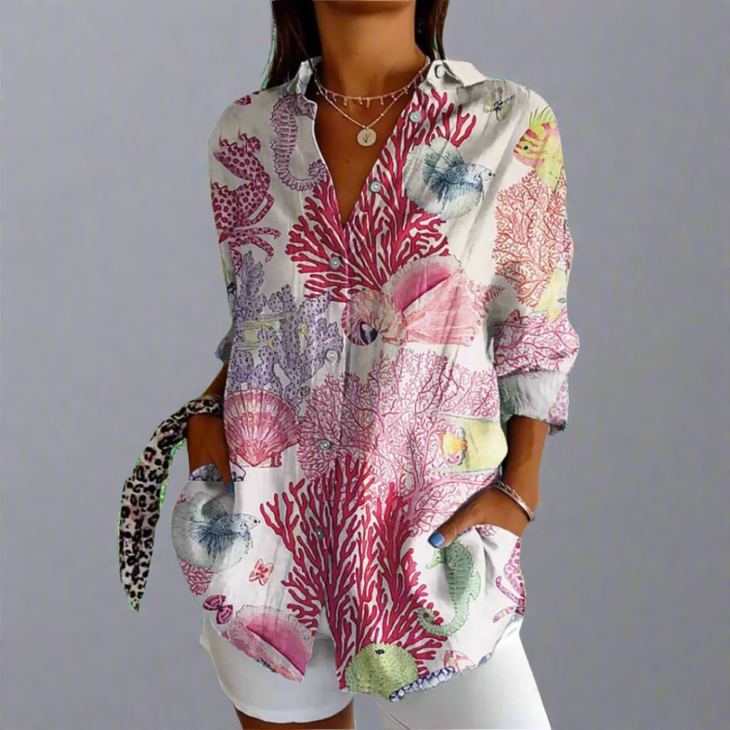 Delia | Blusa Vintage de Tejido Premium con Detalles Hechos a Mano