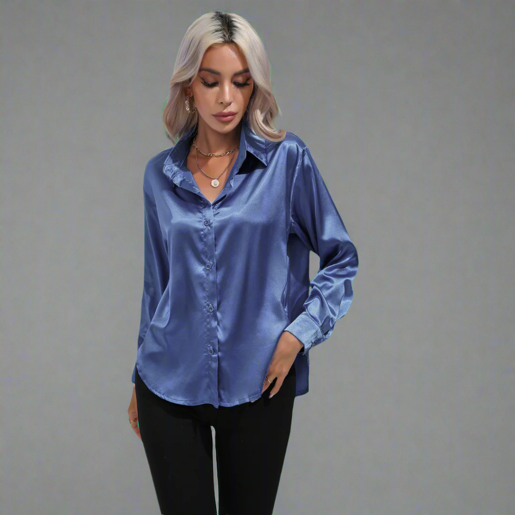 Xaveria | Blusa de satén premium con un brillo elegante