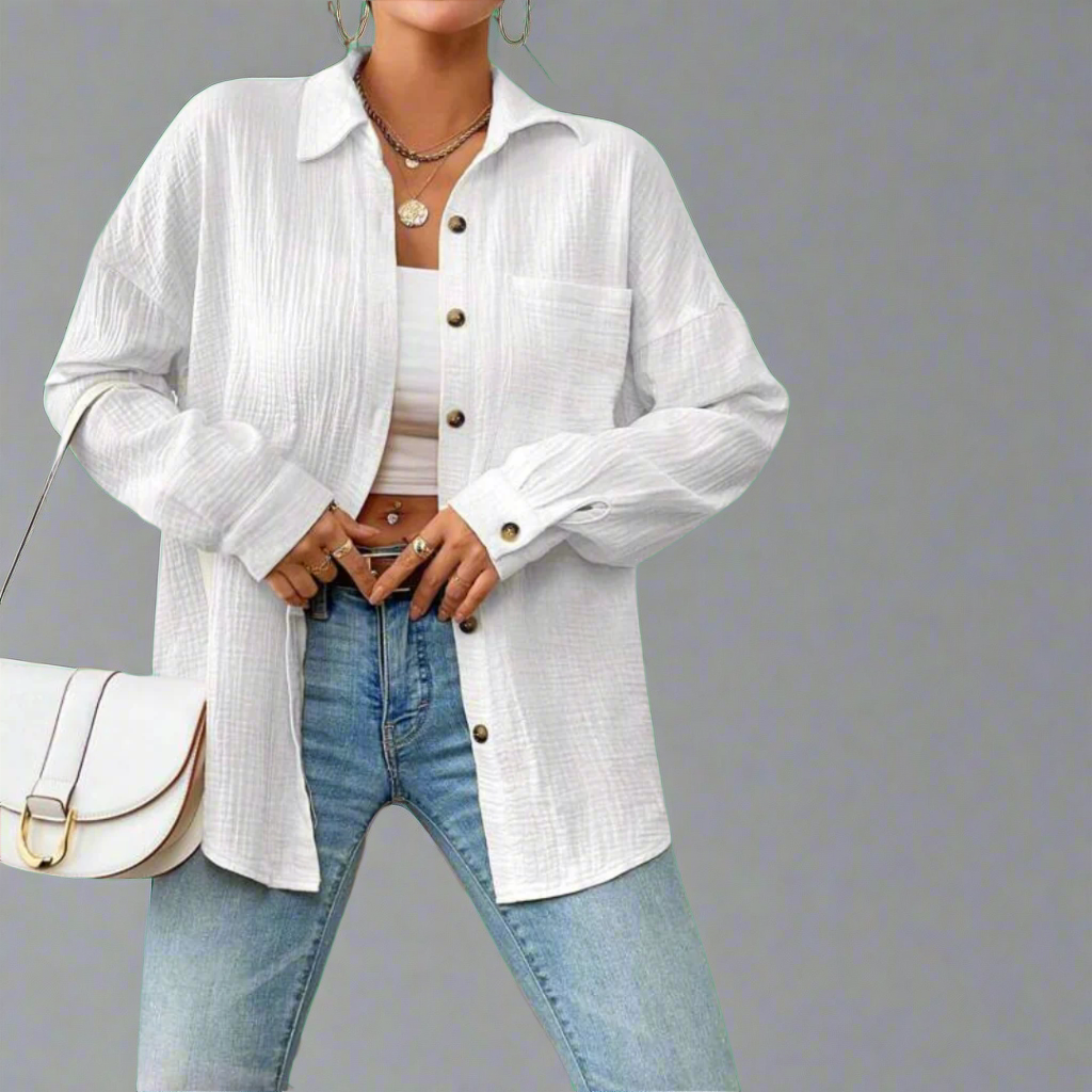 Zenzi | Blusa de Musselina Premium para días primaverales ligeros