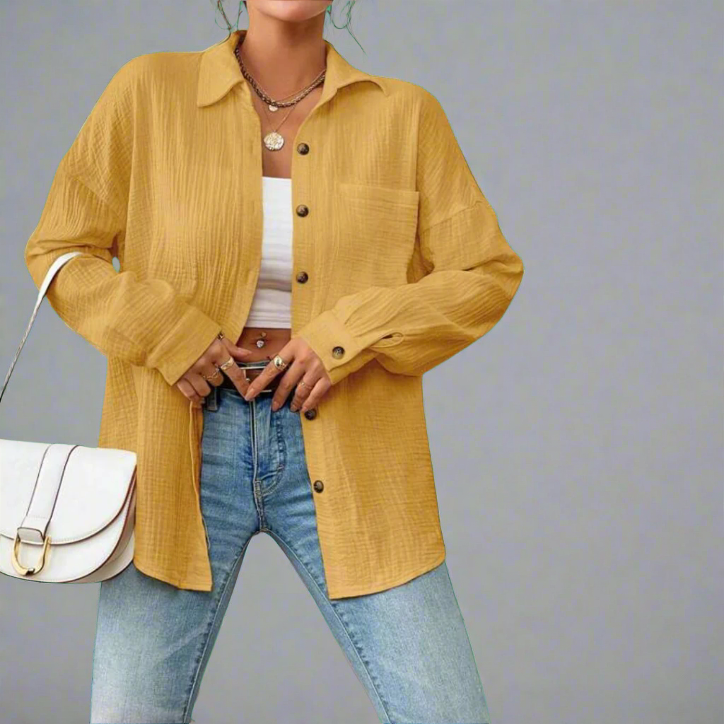 Zenzi | Blusa de Musselina Premium para días primaverales ligeros