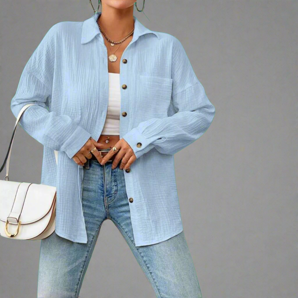 Zenzi | Blusa de Musselina Premium para días primaverales ligeros