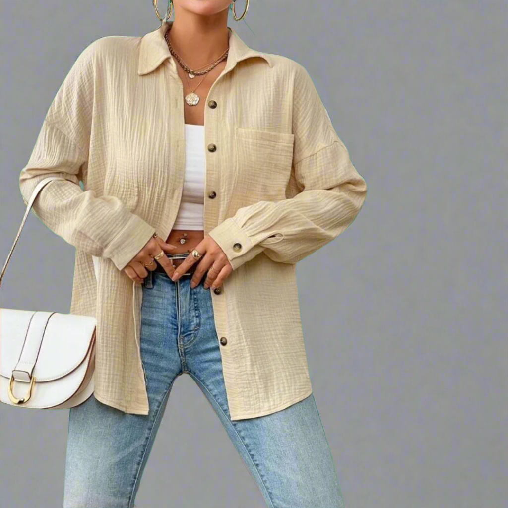 Zenzi | Blusa de Musselina Premium para días primaverales ligeros