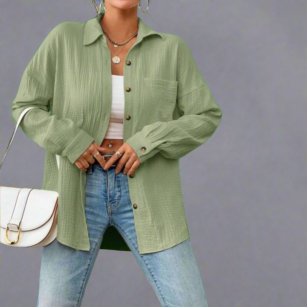 Zenzi | Blusa de Musselina Premium para días primaverales ligeros