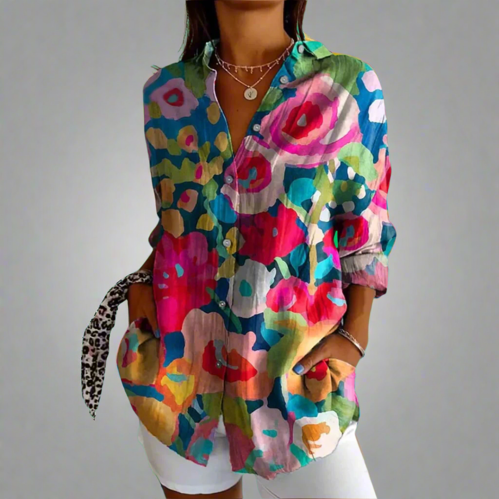 Delia | Blusa Vintage de Tejido Premium con Detalles Hechos a Mano