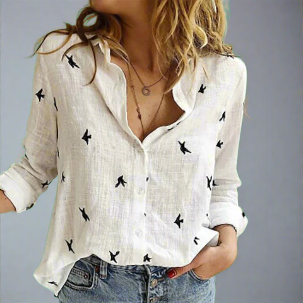 Solveig | Blusa de algodón premium con corte elegante