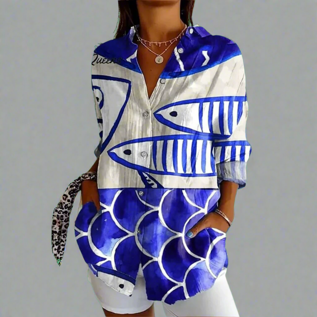 Delia | Blusa Vintage de Tejido Premium con Detalles Hechos a Mano