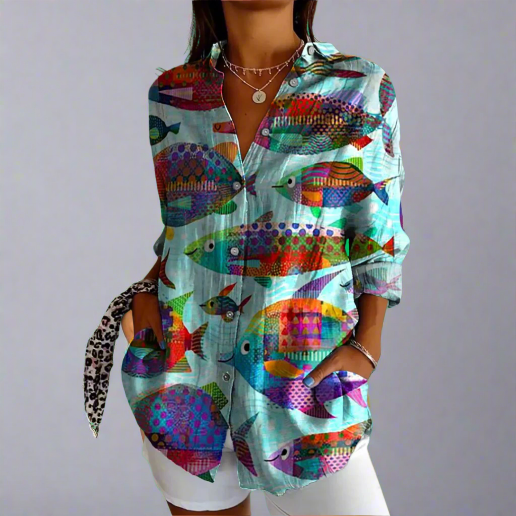 Delia | Blusa Vintage de Tejido Premium con Detalles Hechos a Mano