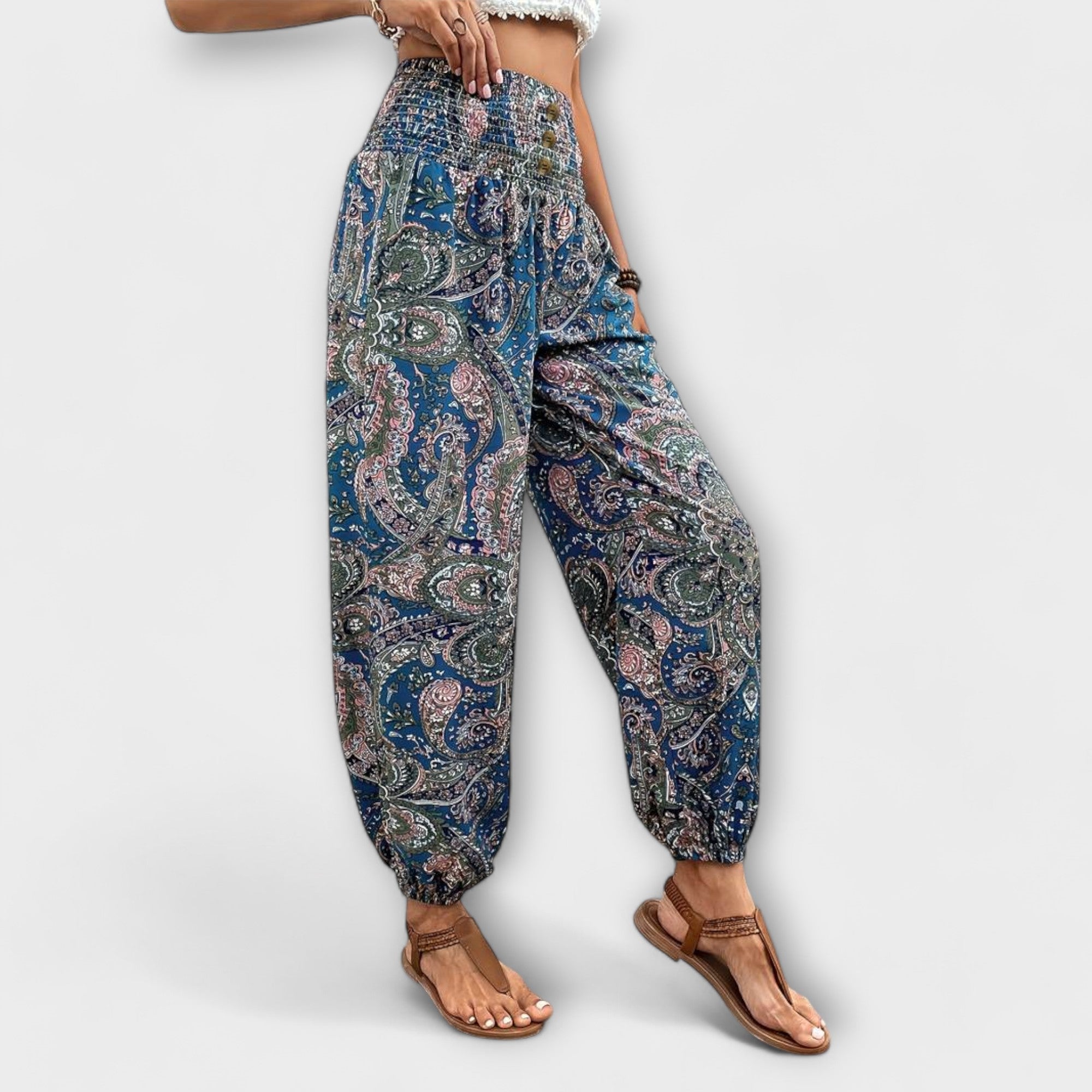 Scarlett - Pantalones con gráfico étnico