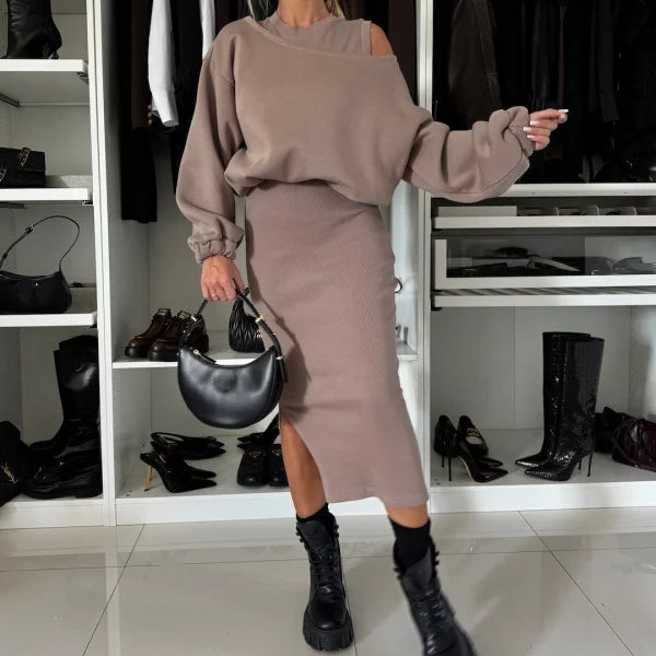 Emilia | Conjunto de dos piezas: Vestido sin mangas y top