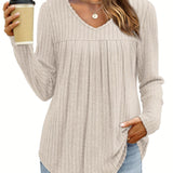 Helle™ | Sweter dziany z dekoltem w serek