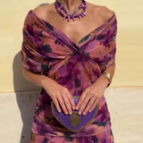 Louise | Elegancka Sukienka Maxi na Przyjęcie z Dekoltem w Serek