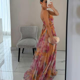 Giselle - Czarująca Maxi Sukienka z Kwiatowym Wzorem