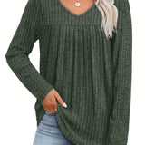 Helle™ | Sweter dziany z dekoltem w serek