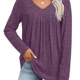 Helle™ | Sweter dziany z dekoltem w serek