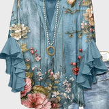 Alberte | Jasnoniebieska Bluzka