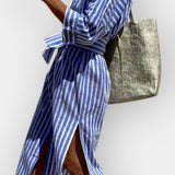 Luna | Sukienka Koszulowa w Paski