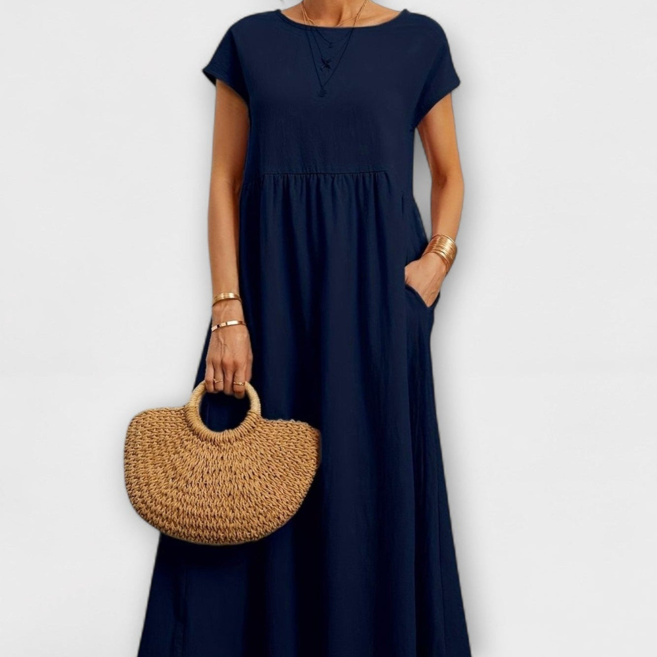 Pernille | Sukienka z bocznymi kieszeniami