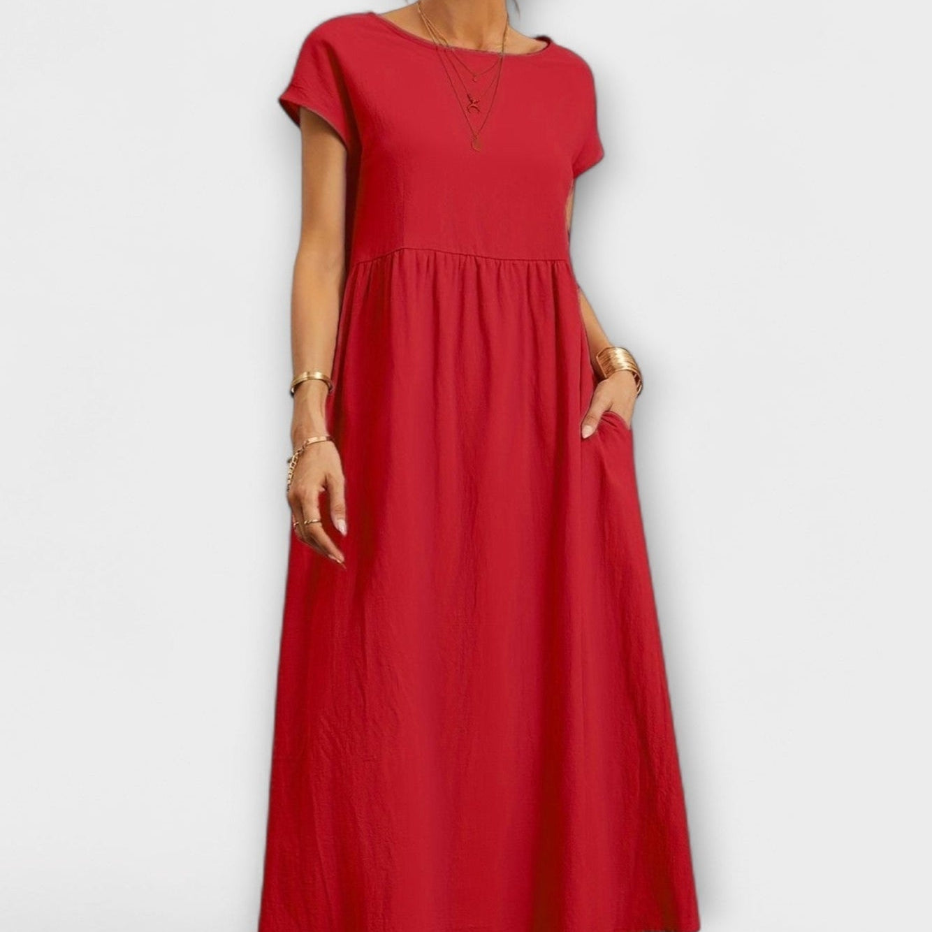 Pernille | Sukienka z bocznymi kieszeniami