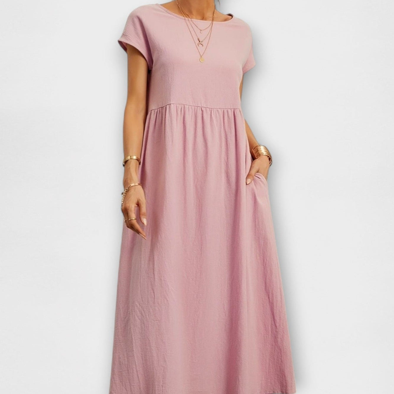 Pernille | Sukienka z bocznymi kieszeniami