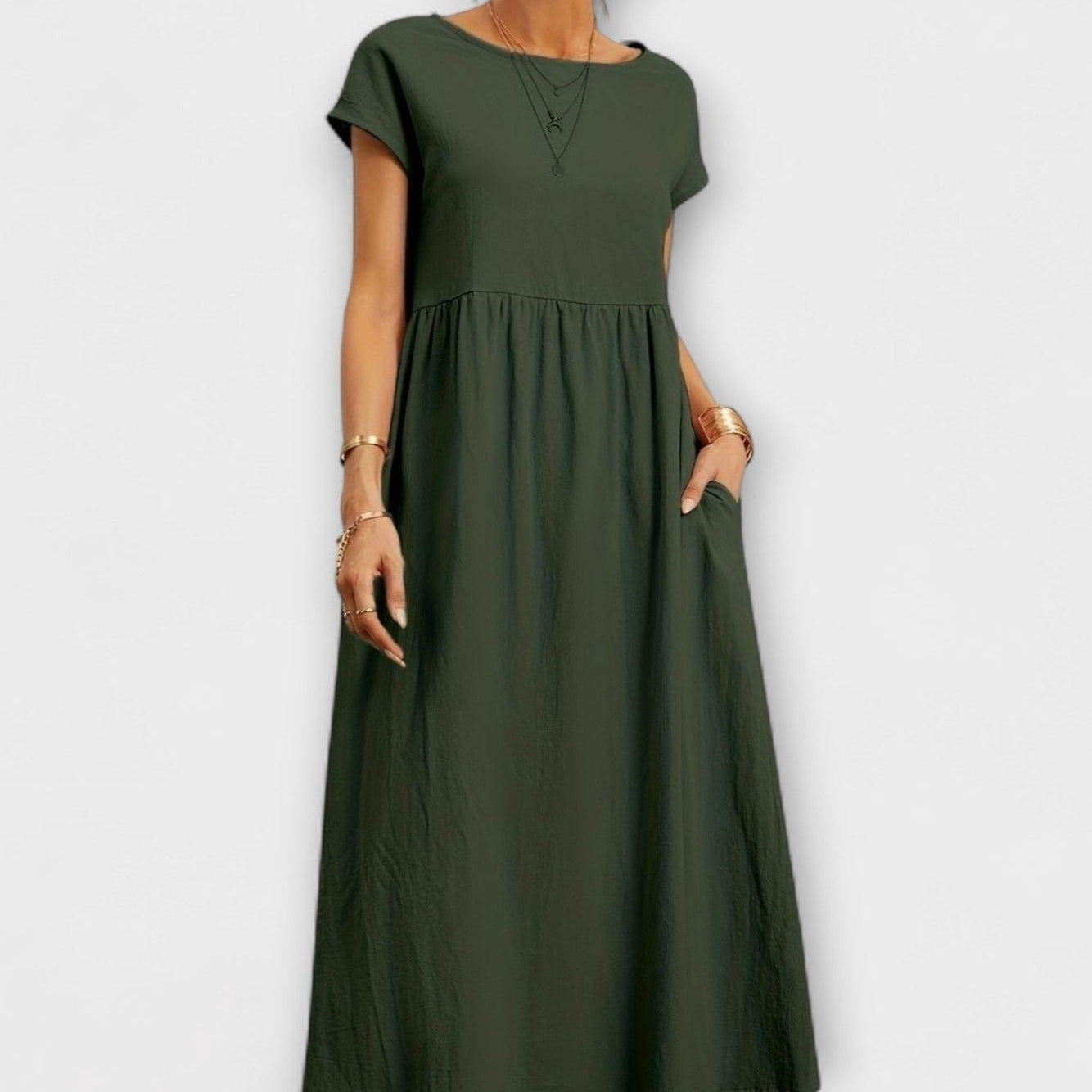 Pernille | Sukienka z bocznymi kieszeniami