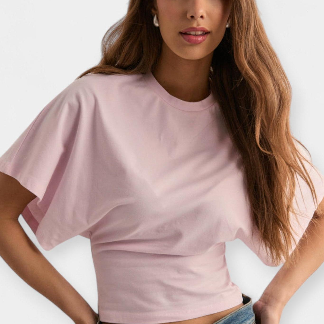 Sofia | T-shirt z Oversized Rękawami