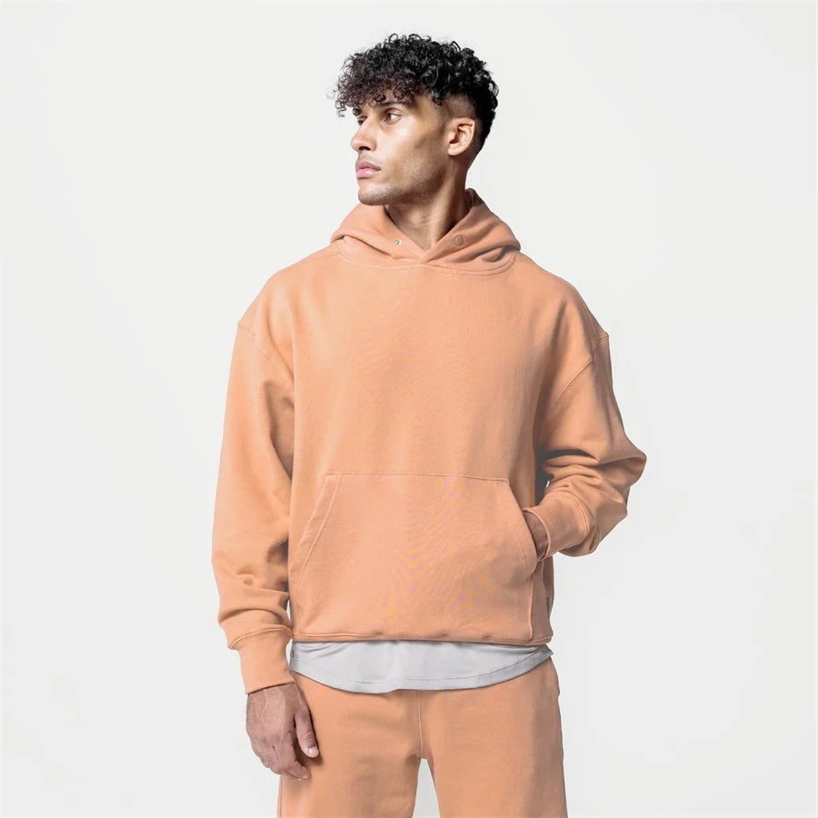 Sudadera con capucha para hombres con bolsillos