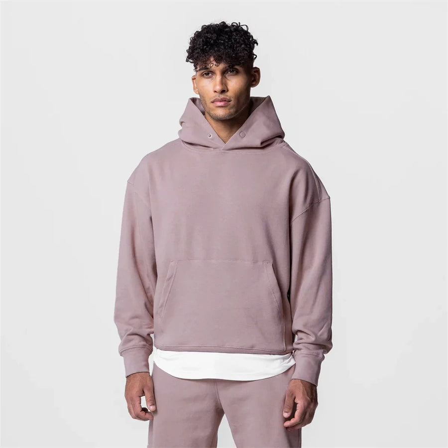 Sudadera con capucha para hombres con bolsillos