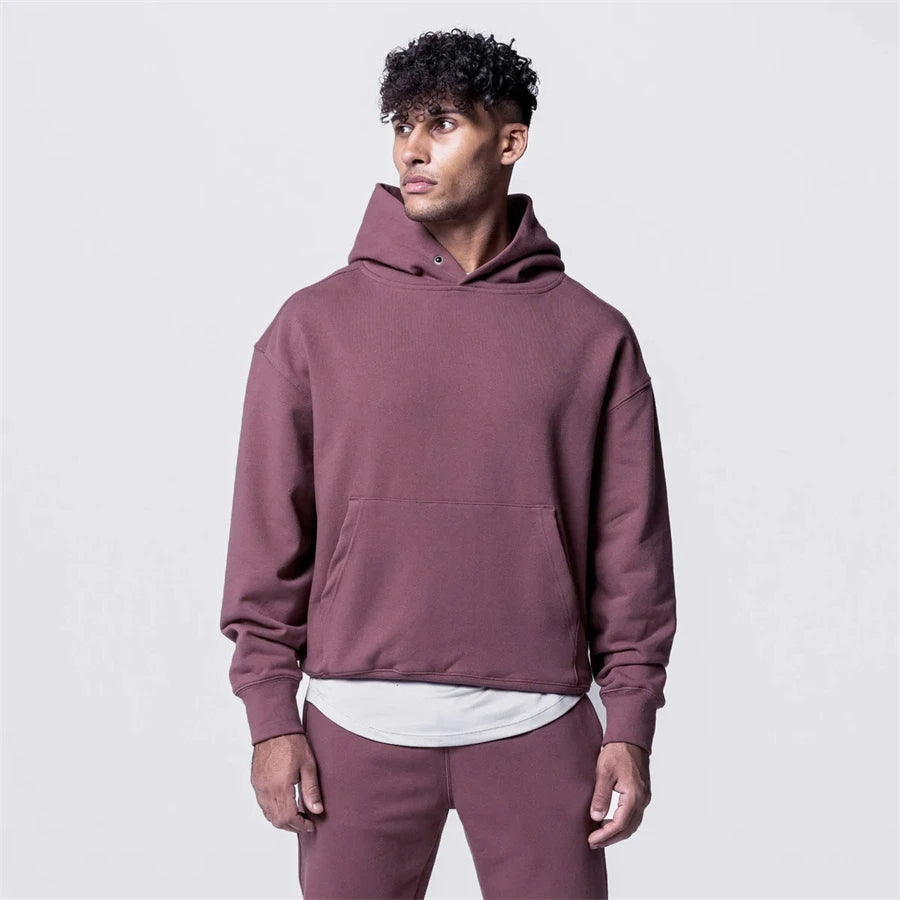 Sudadera con capucha para hombres con bolsillos