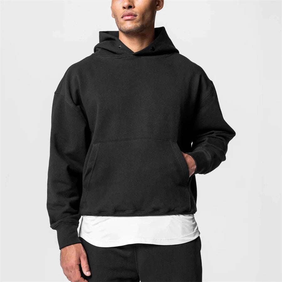 Sudadera con capucha para hombres con bolsillos