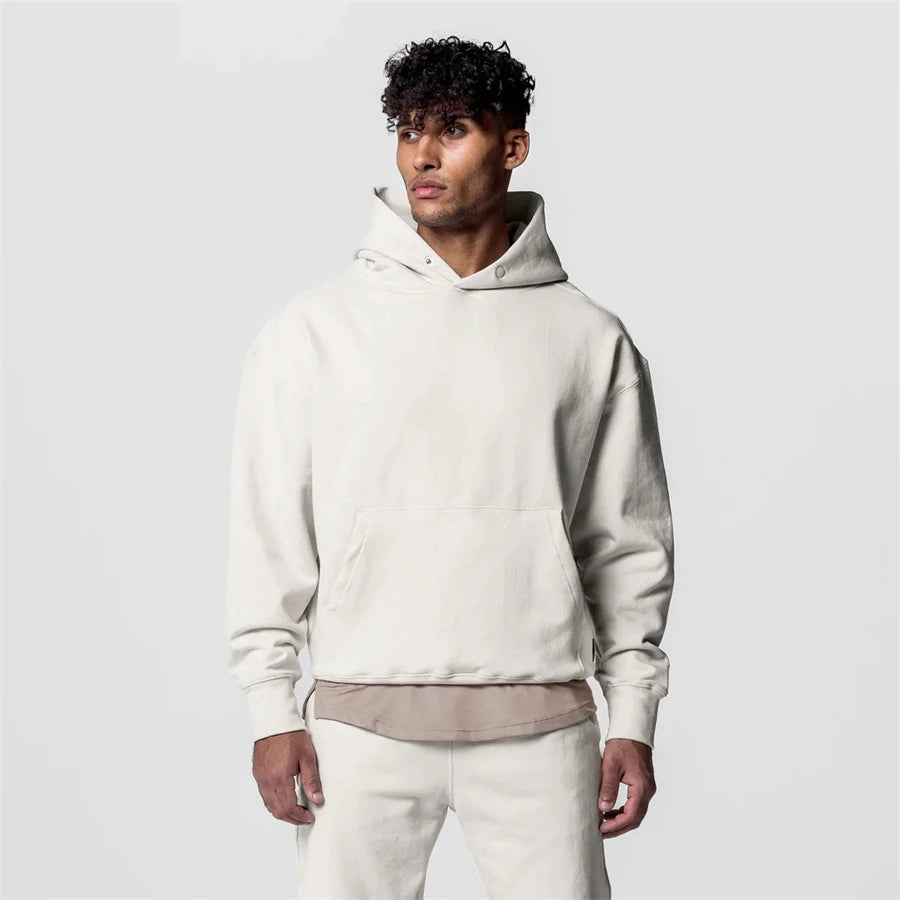 Sudadera con capucha para hombres con bolsillos